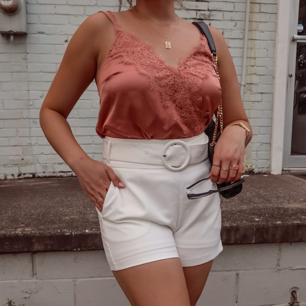 Abercrombie & Fitch satin lace crossover bodysuit